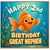 2nd Birthday Card for Great Nephew, Underwater Goldfish Birthday Card