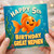 5th Birthday Card for Great Nephew, Cute Goldfish Underwater Birthday Card