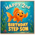 Step Son 2nd Birthday Card - Happy Birthday Goldfish Underwater Design