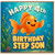 4th Birthday Card for Step Son, Cute Goldfish Underwater Birthday Card