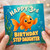3rd Birthday Step Daughter Card, Cute Goldfish Underwater Birthday Card