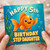 Step Daughter 5th Birthday Card, Cute Goldfish Underwater Birthday Card