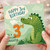 Daughter 3rd Birthday Card, Cute Dinosaur Birthday Card