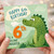 6th Birthday Card for Daughter, Cute Dinosaur Birthday Card