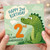 Granddaughter 2nd Birthday Card, Cute Dinosaur Birthday Card