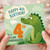 4th Birthday Card for Granddaughter, Cute Dinosaur Birthday Card