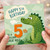 5th Birthday Card for Great Niece, Cute Dinosaur Birthday Card