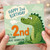 2nd Birthday Card for Great Grandson, Cute Dinosaur Happy Birthday Card