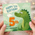 5th Birthday Card for Great Granddaughter Cute Dinosaur Birthday Card