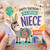 6th Birthday Card for Niece, Cute Donkey Birthday Card