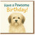Have a Pawsome Birthday Dog Card - Cute Fluffy Pup Illustration, Punny Birthday Greeting for Dog Lovers, Friends, Family, Children, Him or Her