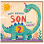 Son 2nd Birthday Card, Happy Birthday Dinosaur Card