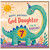 7th Birthday Card for God Daughter, Cute Dinosaur Happy Birthday Card, You're Roarsome