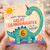 6th Birthday Card for Great Granddaughter, Roarsome Dinosaur Birthday Card