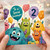 2nd Birthday Granddaughter Card, Funny Monster Balloon Design