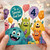 4th Birthday Card for God Son, Cute Monster Balloons and Gifts