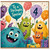4th Birthday Card for Step Daughter, Cute Monster Balloons and Presents