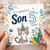 Son 5th Birthday Card, To a Wonderful Son 5 Today Cat Birthday Card