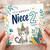 Niece 2nd Birthday Card, Cute Cat Birthday Card