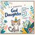 God Daughter 5th Birthday Card, Cute Cat and Floral Design