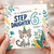 6th Birthday Step Daughter Card, Cute Cat Party Card