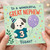 3rd Birthday Card for Great Nephew, Cute Puppy Party Card