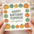 Happy Birthday Pumpkin Card - Cute Autumn Pumpkins Border, 'Have a Good One' Message, Pun Birthday Card for Friends, Family or Partner