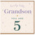5th Birthday Card for Grandson