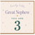 Great Nephew 3rd Birthday Card, Lovely Little Great Nephew Age 3 Card