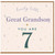 Great Grandson 7th Birthday Card, Lovely Little Great Grandson You Are 7