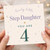 4th Birthday Step Daughter Card