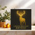 Bold & Brilliant Birthday Stag Card - Gold Stag on Black - 145mm x 145mm - Elegant Birthday Card, Includes Kraft Envelope