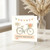 Happy Birthday Card - Bicycle with Flower Basket, Bunting and 'Happy Place' Sign - Cute Pastel Cycling Design for Friends and Family