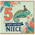 5th Birthday Card for Niece, Happy Birthday Niece Card
