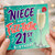 Niece 21st Birthday Card, Fizz - Tastic Birthday Card for 21st Birthday