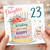 Daughter 23rd Birthday Card, Lovely Cake Floral Happy Birthday Card
