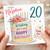 Nephew 20th Birthday Card, Lovely Happy Birthday Card with Floral Cake Design
