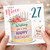 Niece 27th Birthday Card, Lovely Niece Happy Birthday Card
