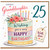 25th Birthday Card for Granddaughter, Lovely Granddaughter Happy Birthday Card with Floral Cake Design
