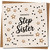 Step Sister Birthday Card - Fantastic Step Sister - Stars & Confetti Design - 145mm x 145mm - Quality Greeting Card, Includes Kraft Envelope