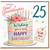 25th Birthday Card for Great Granddaughter, Lovely Great Granddaughter Birthday Card with Floral Cake Design