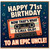 71st Birthday Card for Uncle, Retro Cassette Birthday Card