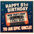 81st Birthday Card for Uncle, Retro Cassette Tape Humour Birthday Card