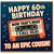 60th Birthday Card for Cousin, Retro Cassette Tape Funny Birthday Card