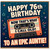 76th Birthday Card for Auntie, Retro Cassette Funny Birthday Card
