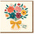 With Love Floral Bouquet Greeting Card - Heartfelt Flowers with Gift Tag Illustration for Anniversary or Romantic Occasions