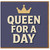 Birthday Card for Her - Queen For A Day Crown Design - Fun Bold Typography