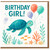 Birthday Girl Card - Cute Sea Turtle and Balloons, Underwater Ocean Animals Kids Birthday Card for Daughter, Niece or Little Friend