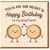 Boyfriend Birthday Card - You & Me Are Meant 2p - Cute Pun with Two Coins Holding Hands
