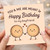 Boyfriend Birthday Card - You & Me Are Meant 2p - Cute Pun with Two Coins Holding Hands